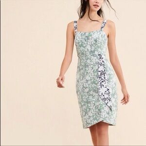 Maeve Green and White Floral Dress